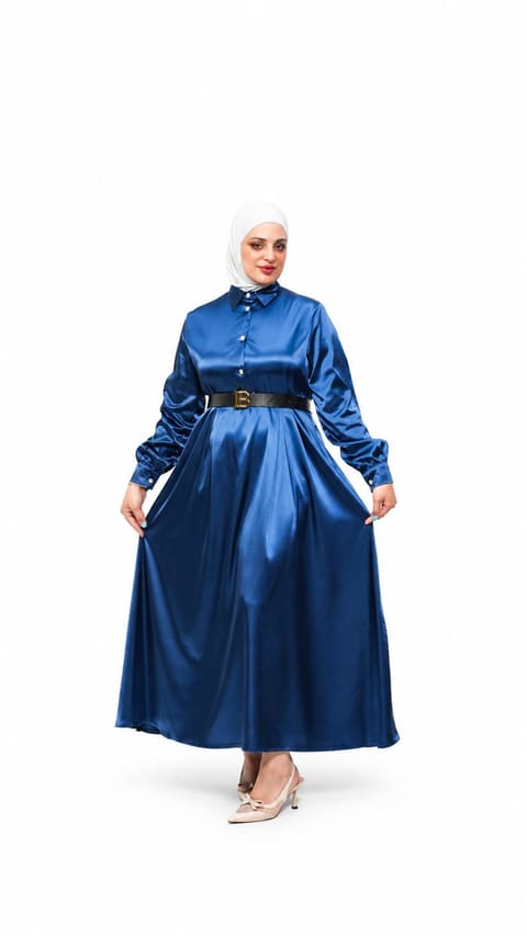 فستان ستن نسائي